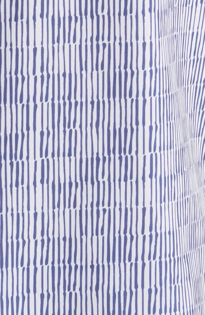 Mizzen+Main Leeward Trim Fit Coastal Fjord Short Sleeve Button-Up Performance Shirt, Alternate, color,