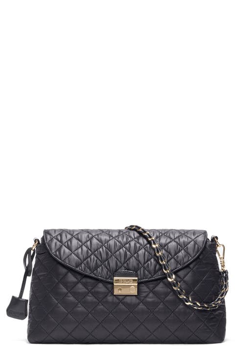 Crosby Lock Quilted Nylon Shoulder Bag