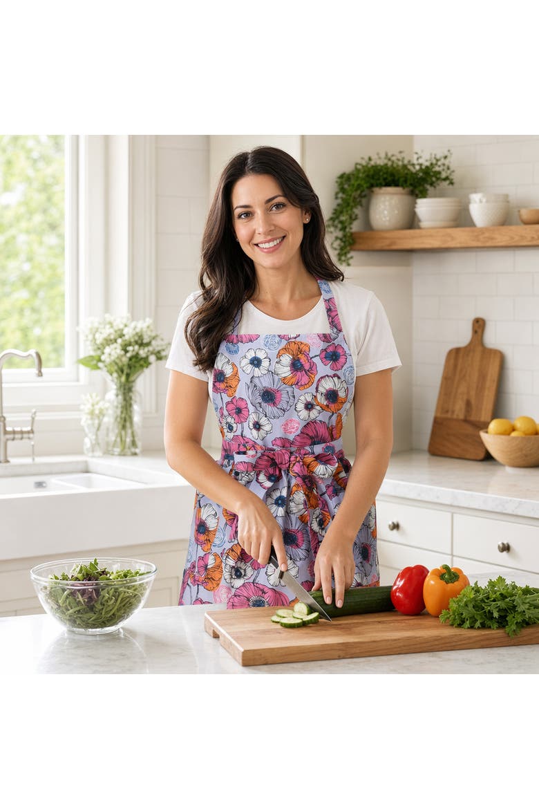 Poppy Apron Multi Cotton Everyday, Alternate, color, White
