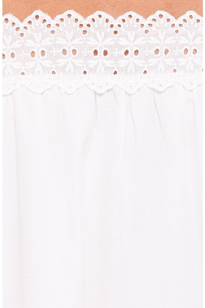Winora Eyelet Cotton Midi Dress, Alternate, color, WHITE BRODERIE
