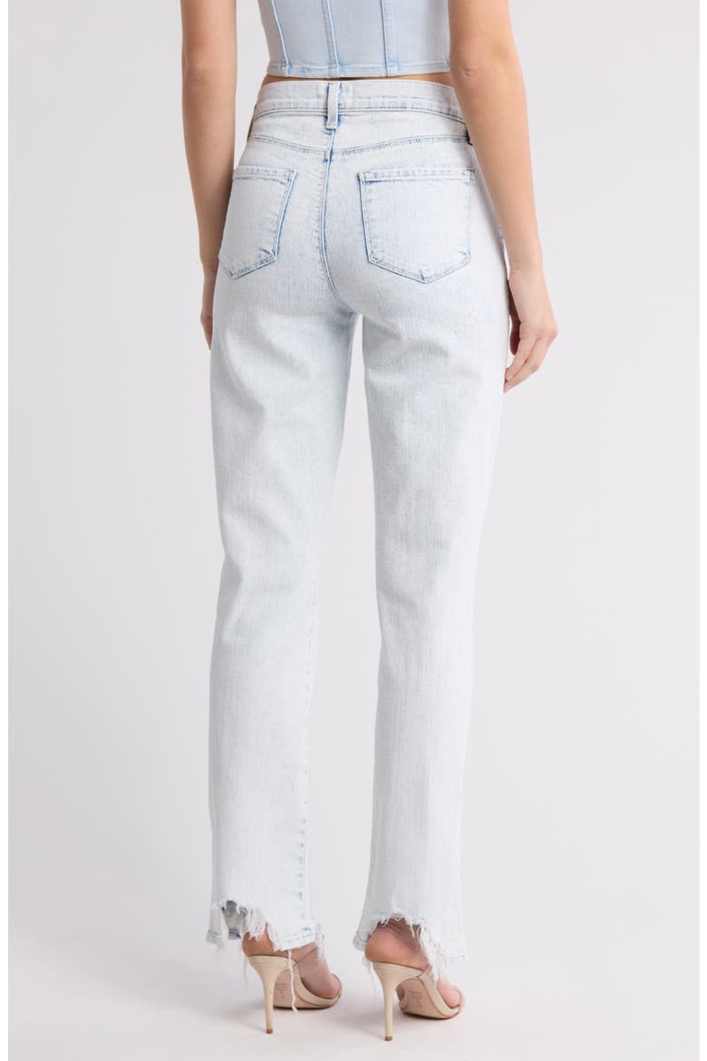 Harmon High Waist Slim Raw Hem Jeans, Alternate, color, ELECTRA