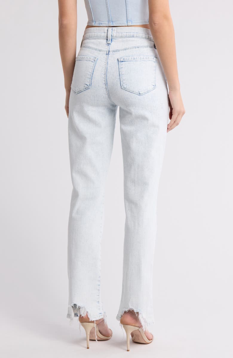 L'AGENCE Harmon High Waist Slim Raw Hem Jeans, Alternate, color, Electra