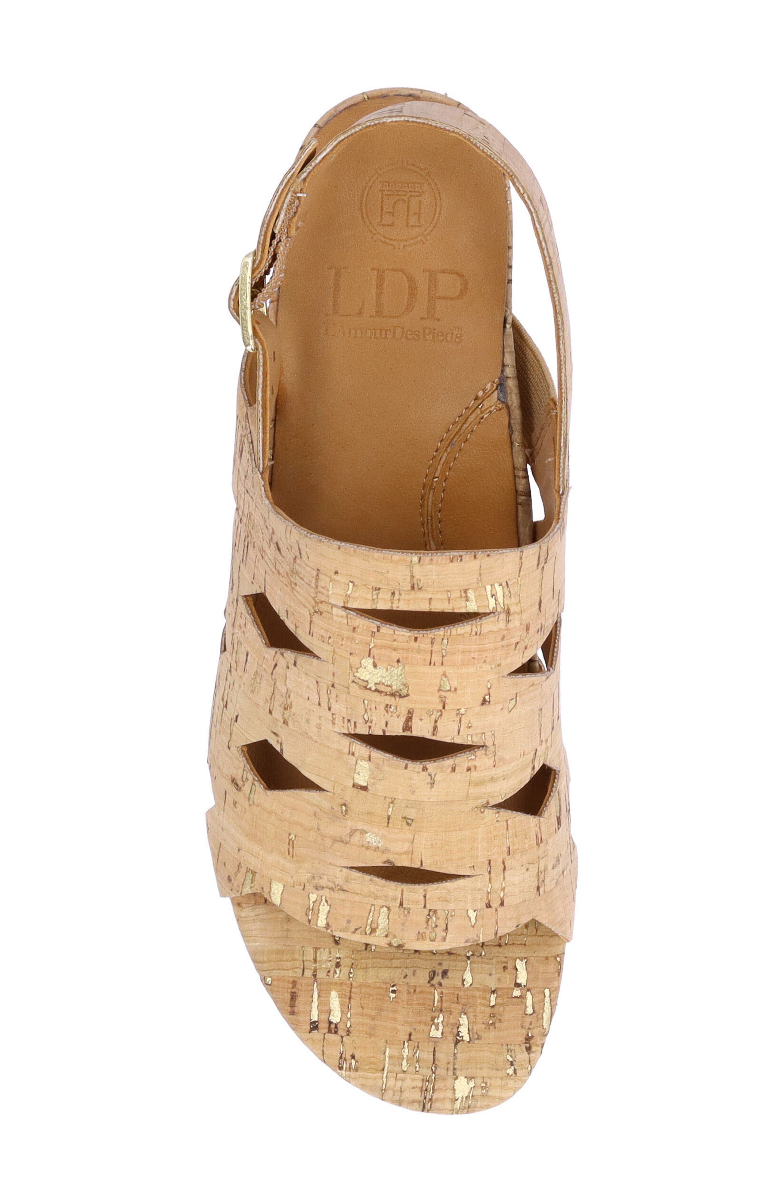 L'Amour des Pieds Elloise Slingback Sandal, Alternate, color, Natural/ Gold