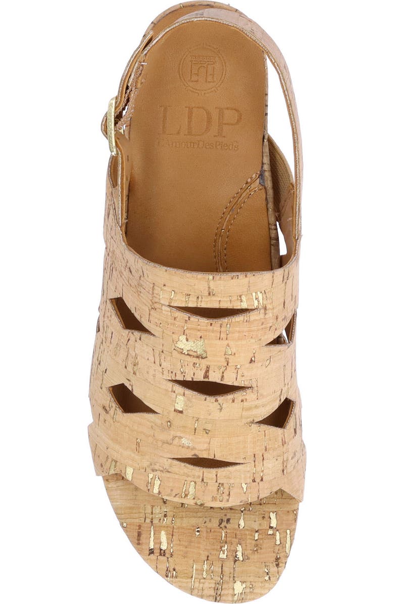 L'Amour des Pieds Elloise Slingback Sandal, Alternate, color, Natural/ Gold