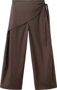 MANGO Belted Wide Leg Pants