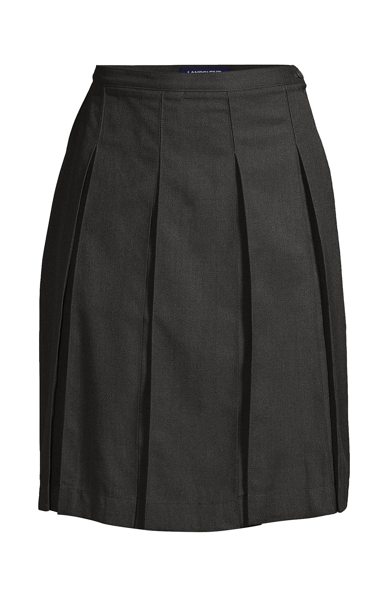 School Uniform  Solid Box Pleat Skirt Below the Knee - image 2