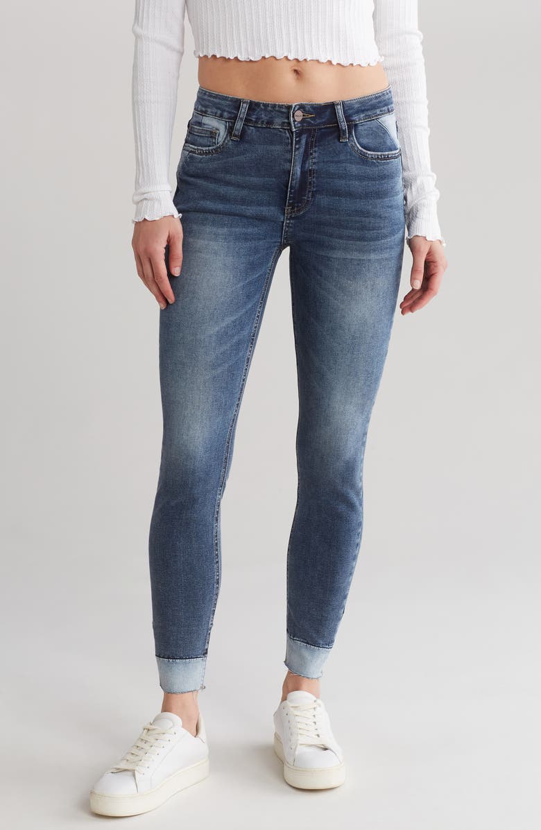 HINT OF BLU High Waist Ankle Skinny Jeans, Main, color, 