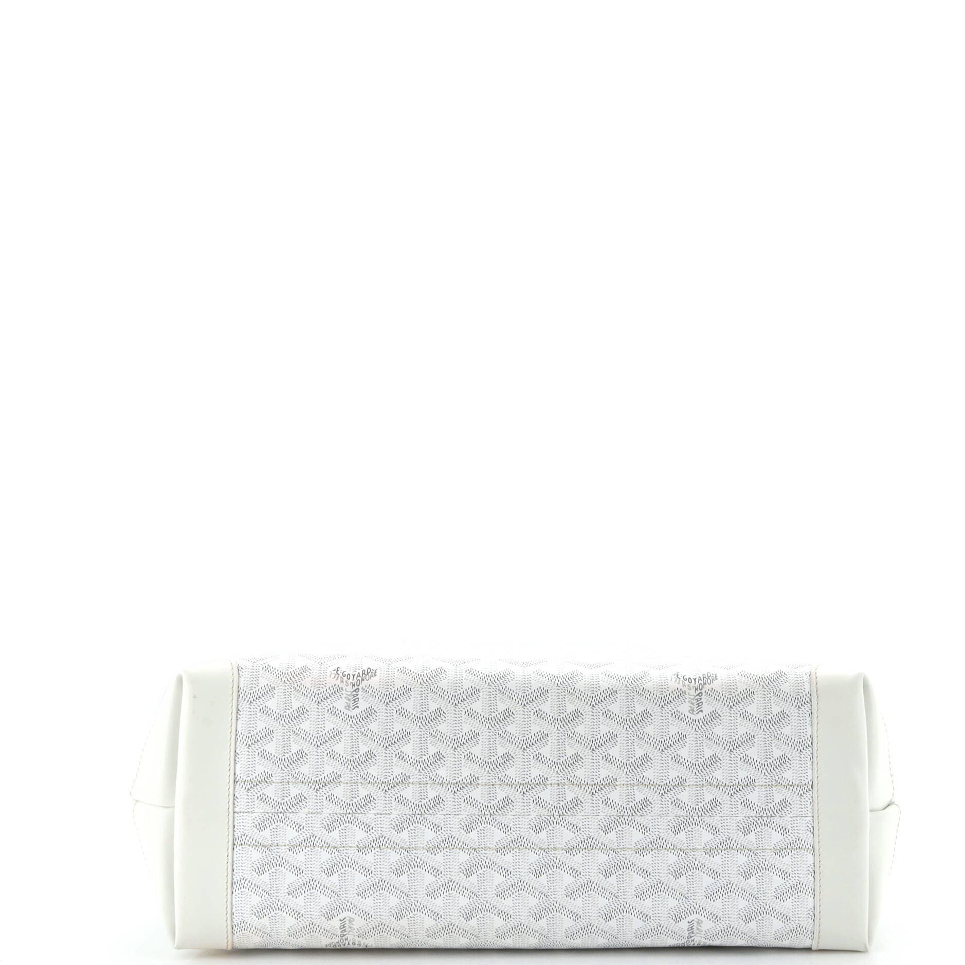 Pre-Owned Goyard Bellechasse Bag Coated Canvas PM, Alternate, color, White