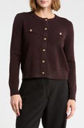 Adrianna Papell Textured Crop Cardigan