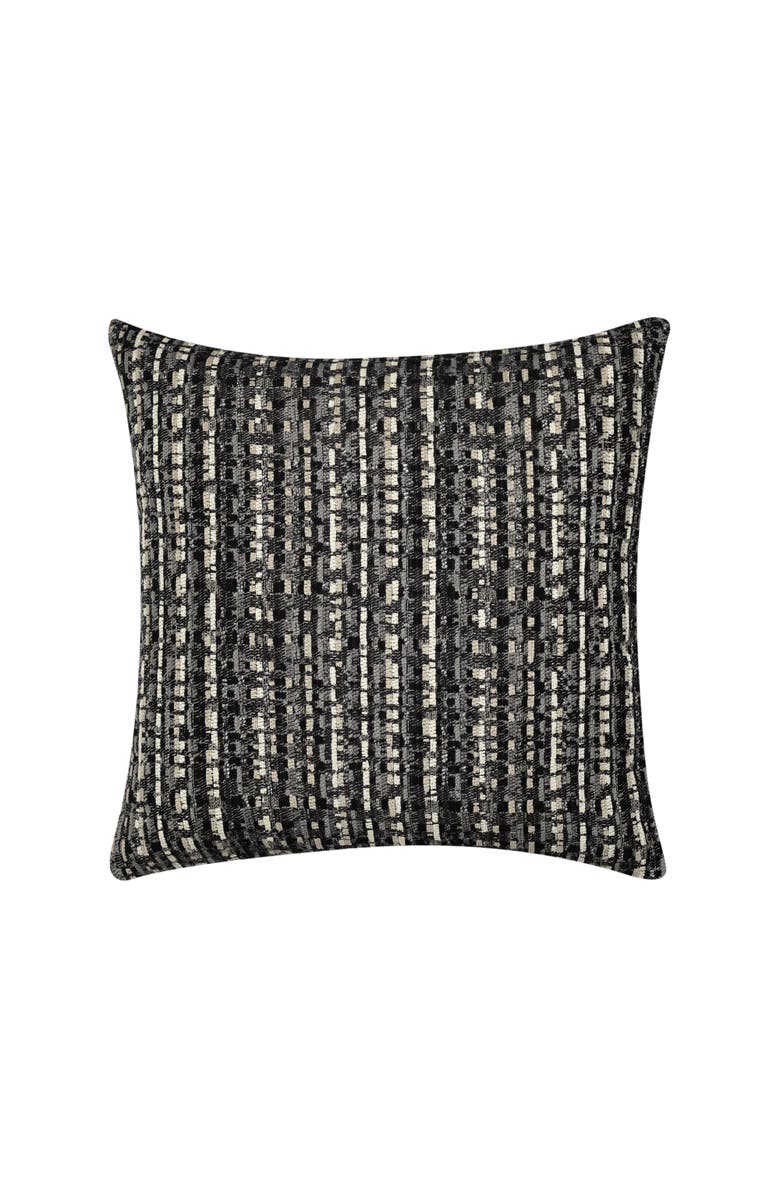 Elaine Smith Channel Indoor & Outdoor Woven Accent Pillow, Main, color, Noir