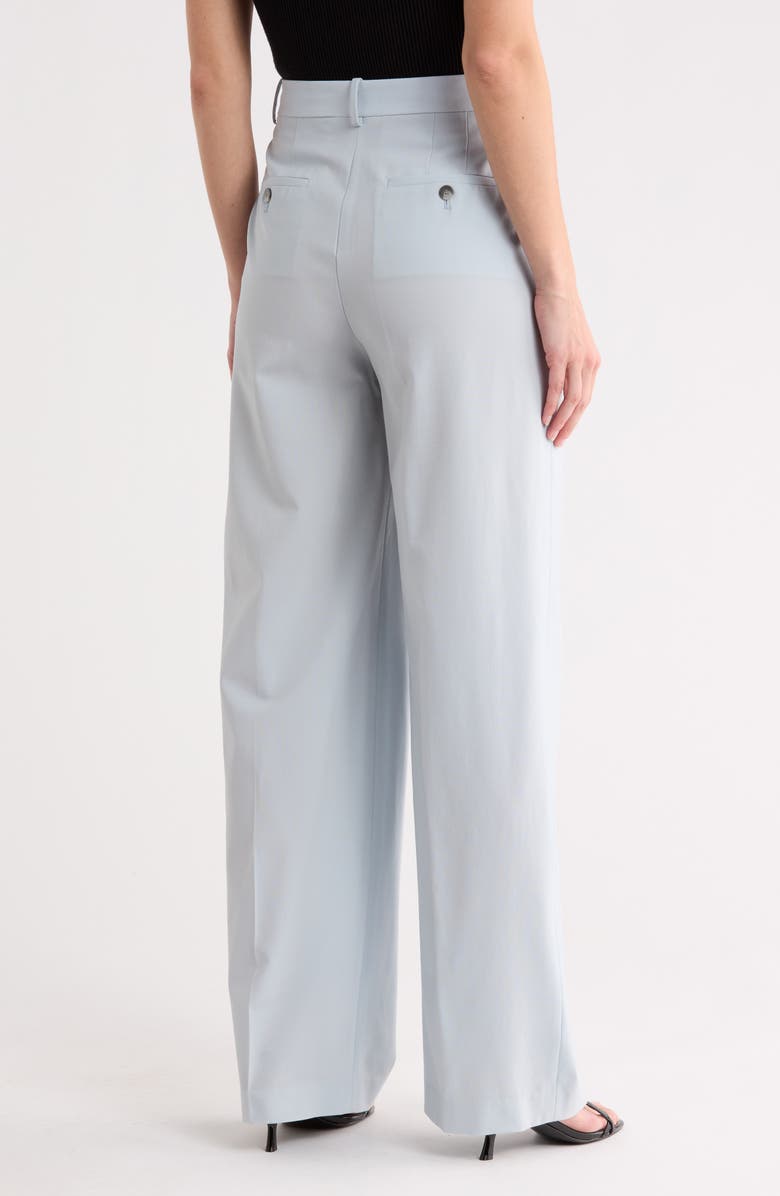 Theory Double Pleat Wool Blend Trousers, Alternate, color, Skywriting