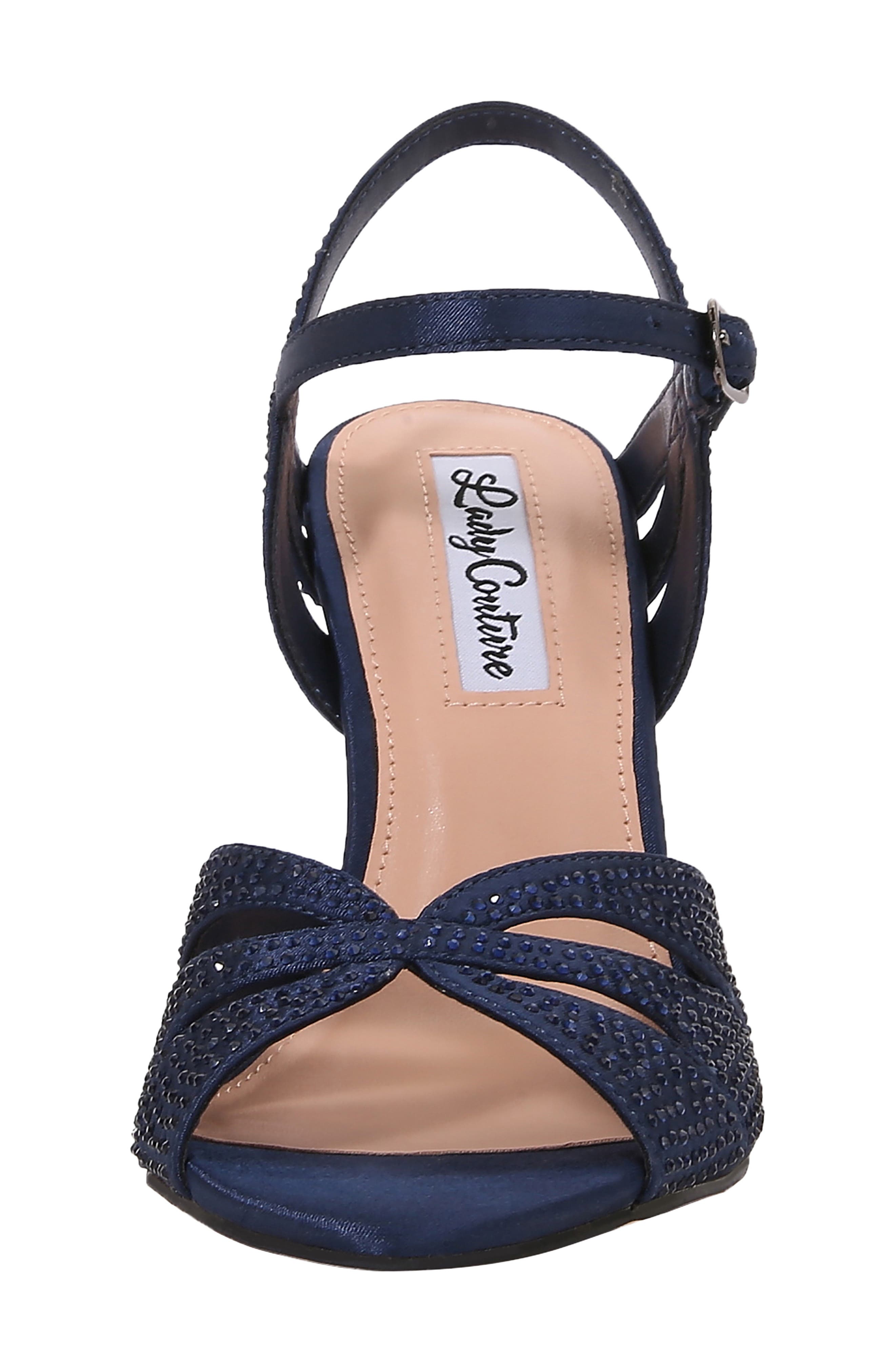 Trisha Crystal Sandal, Alternate, color, NAVY