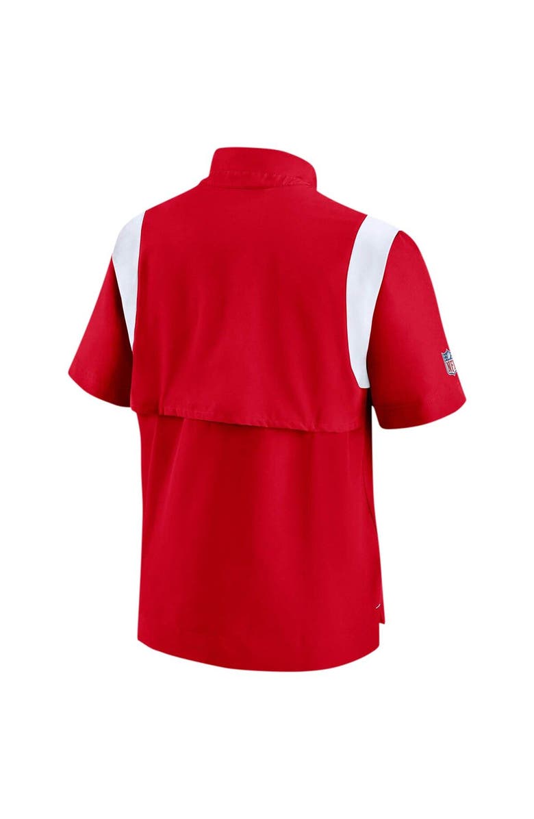 Nike Men's Nike Red Kansas City Chiefs Sideline Coaches Short Sleeve Quarter-Zip Jacket, Alternate, color,