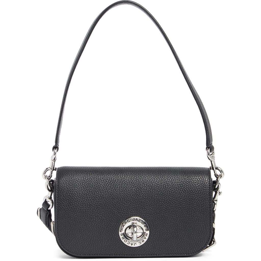 Marc Jacobs Signet Turnlock Small Shoulder Bag In Black