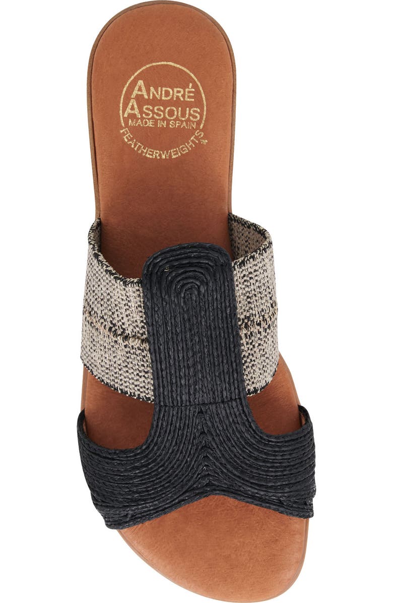 André Assous Noor Raffia Slide Sandal, Alternate, color,