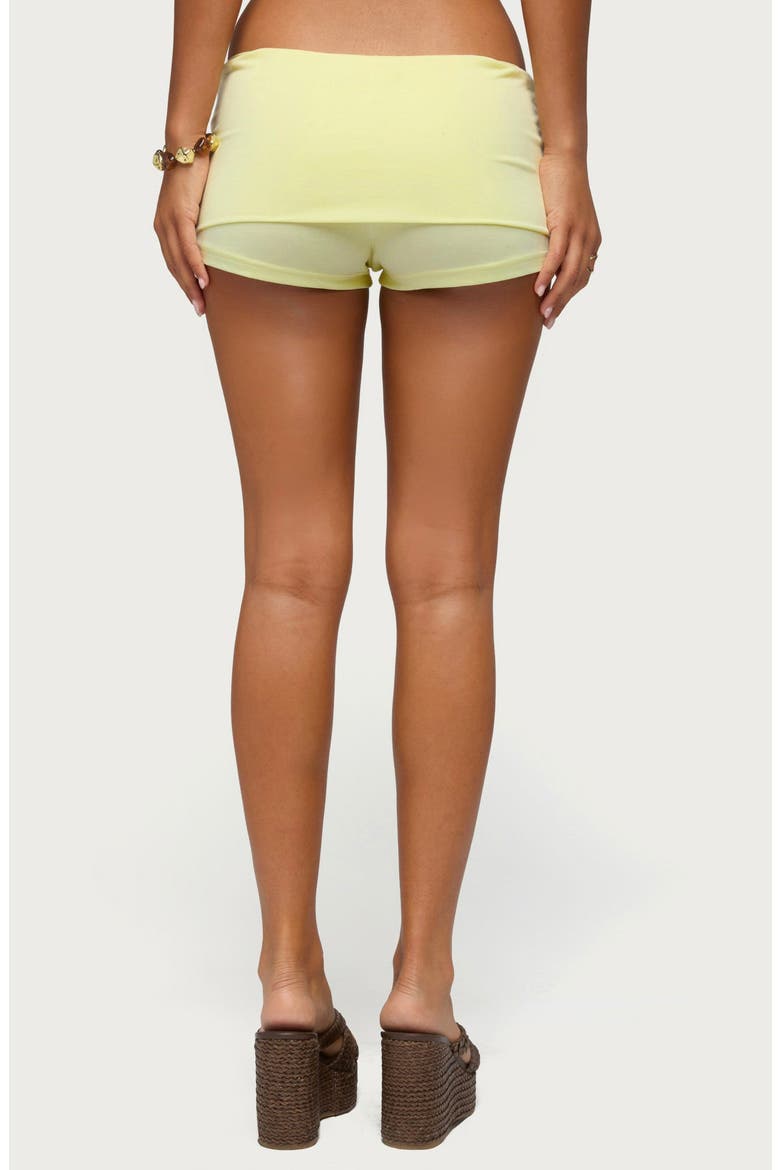 Maevie Foldover Shorts, Alternate, color, YELLOW
