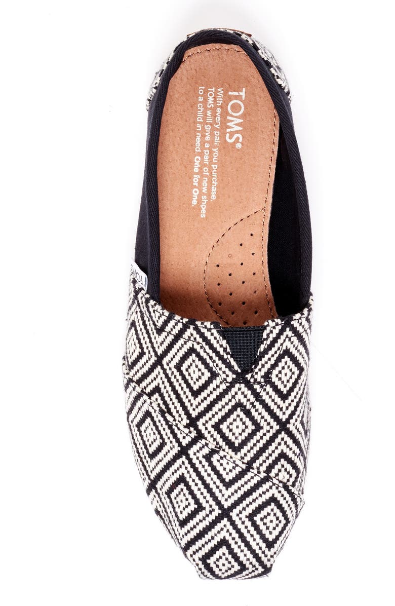 TOMS 'Classic - Whisper Diamond' Woven Slip-On, Alternate, color,