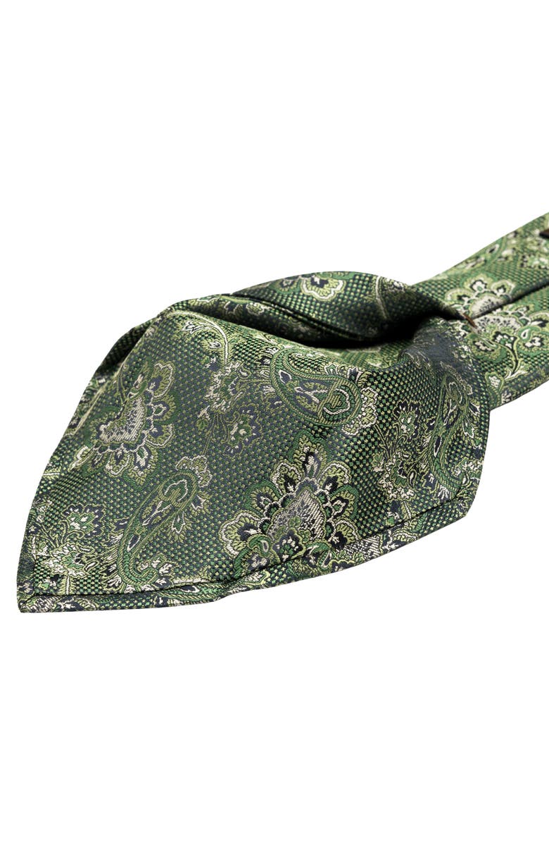 Elizabetta Montello - Extra Long Silk Jacquard Tie for Men, Alternate, color, Green