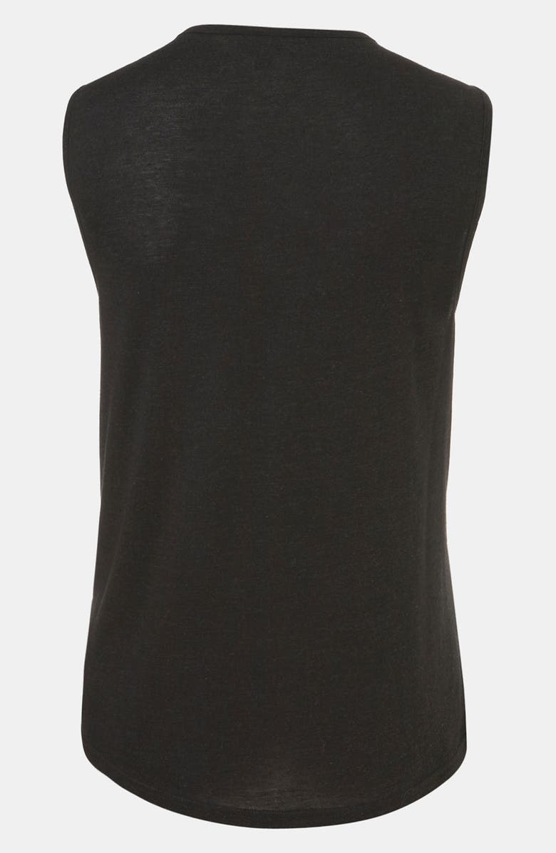 Topshop Lace Yoke Tank, Alternate, color, 