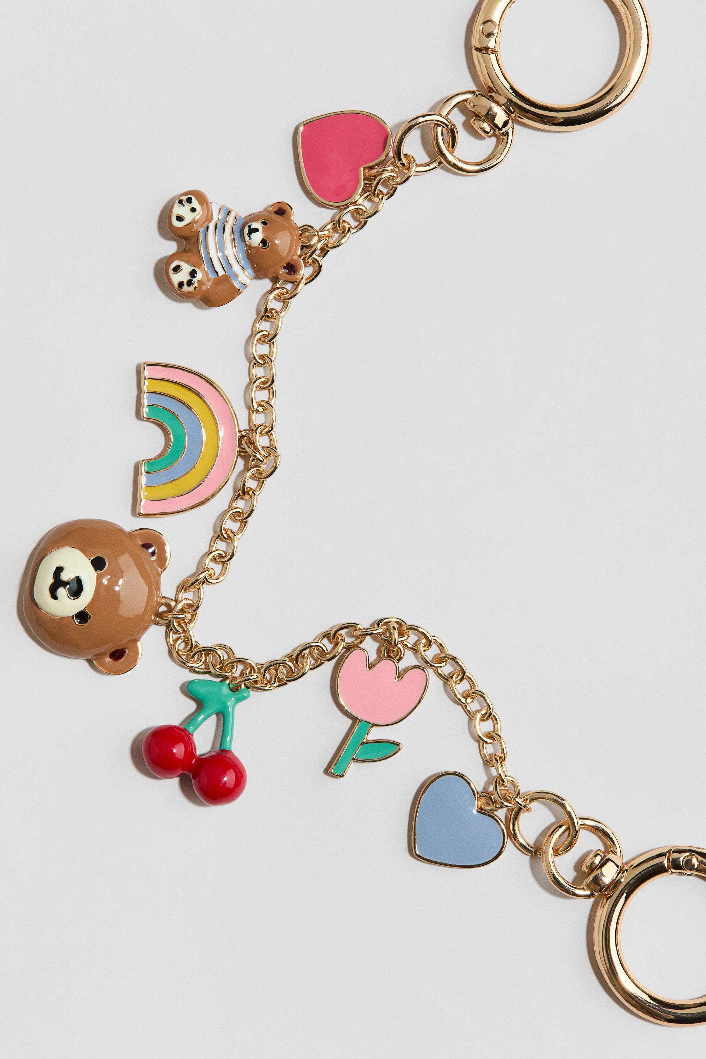 Chain Bag Charm, Alternate, color, Gold-colored