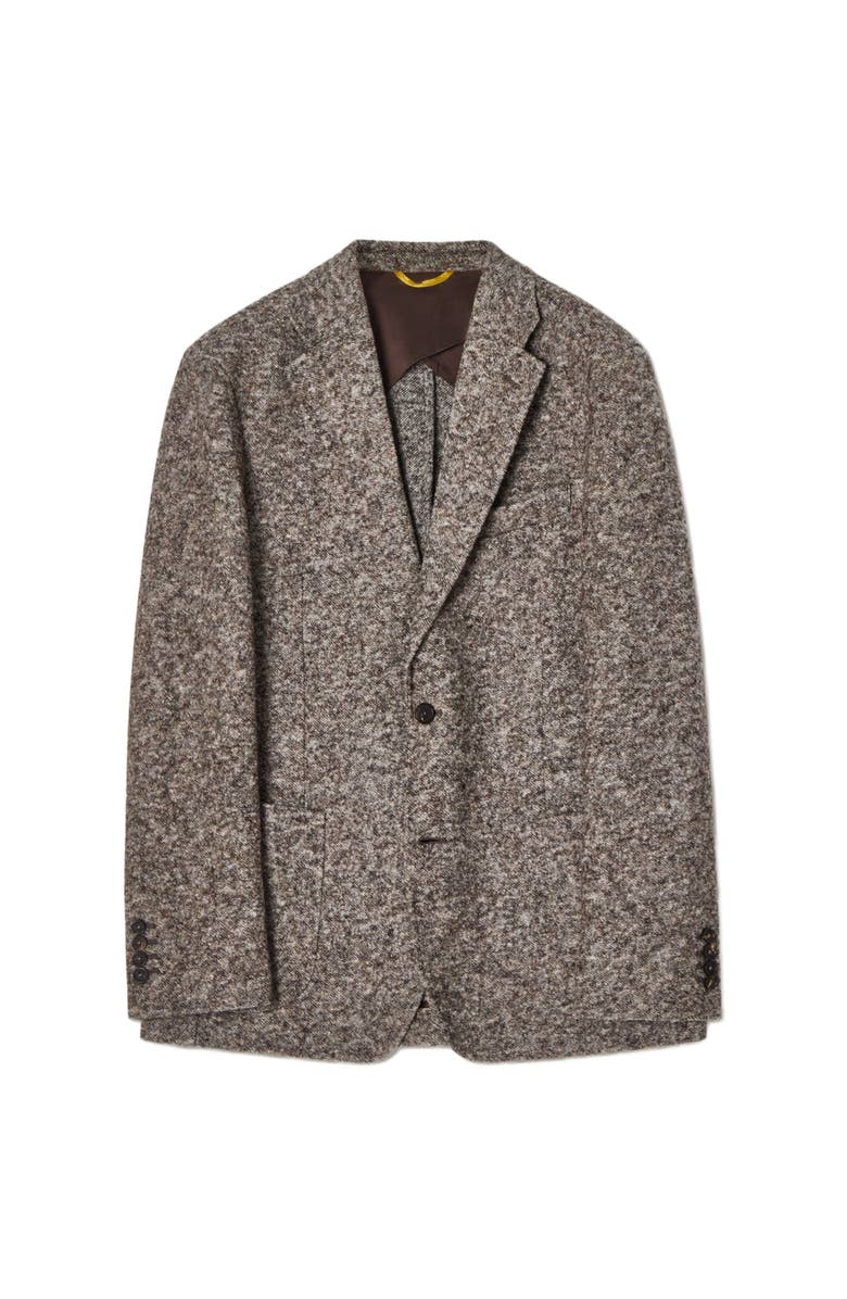 Robert Talbott Wright Wool-Cotton Knit Blazer, Alternate, color, Brown/Cream