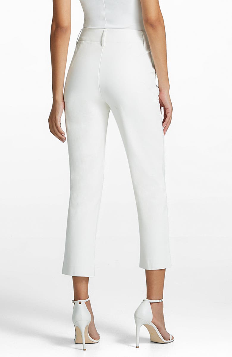 Commando Tapered Faux Leather Crop Pants, Alternate, color, White