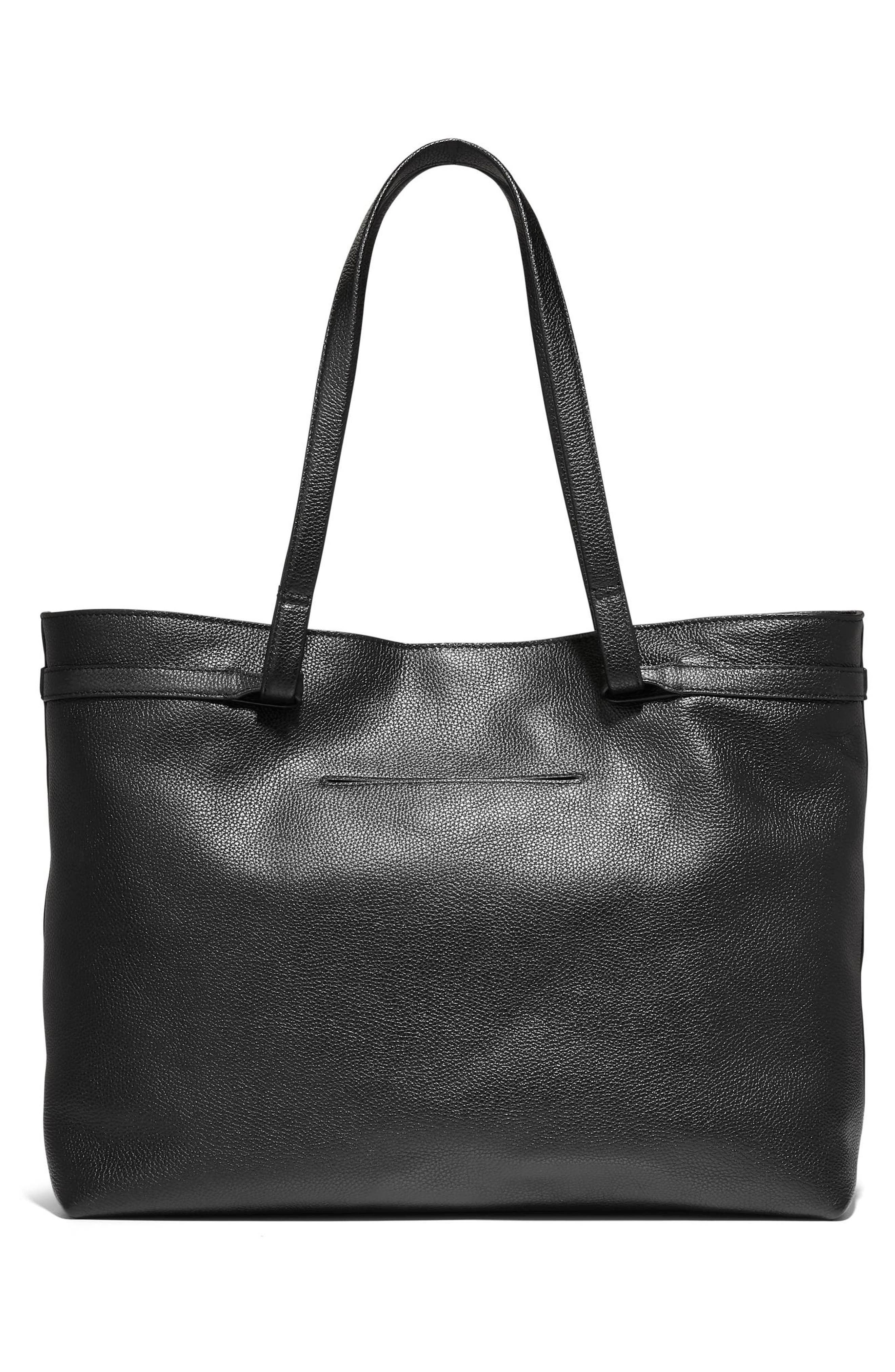 Cole Haan Essential Soft Leather Tote, Alternate, color, Black