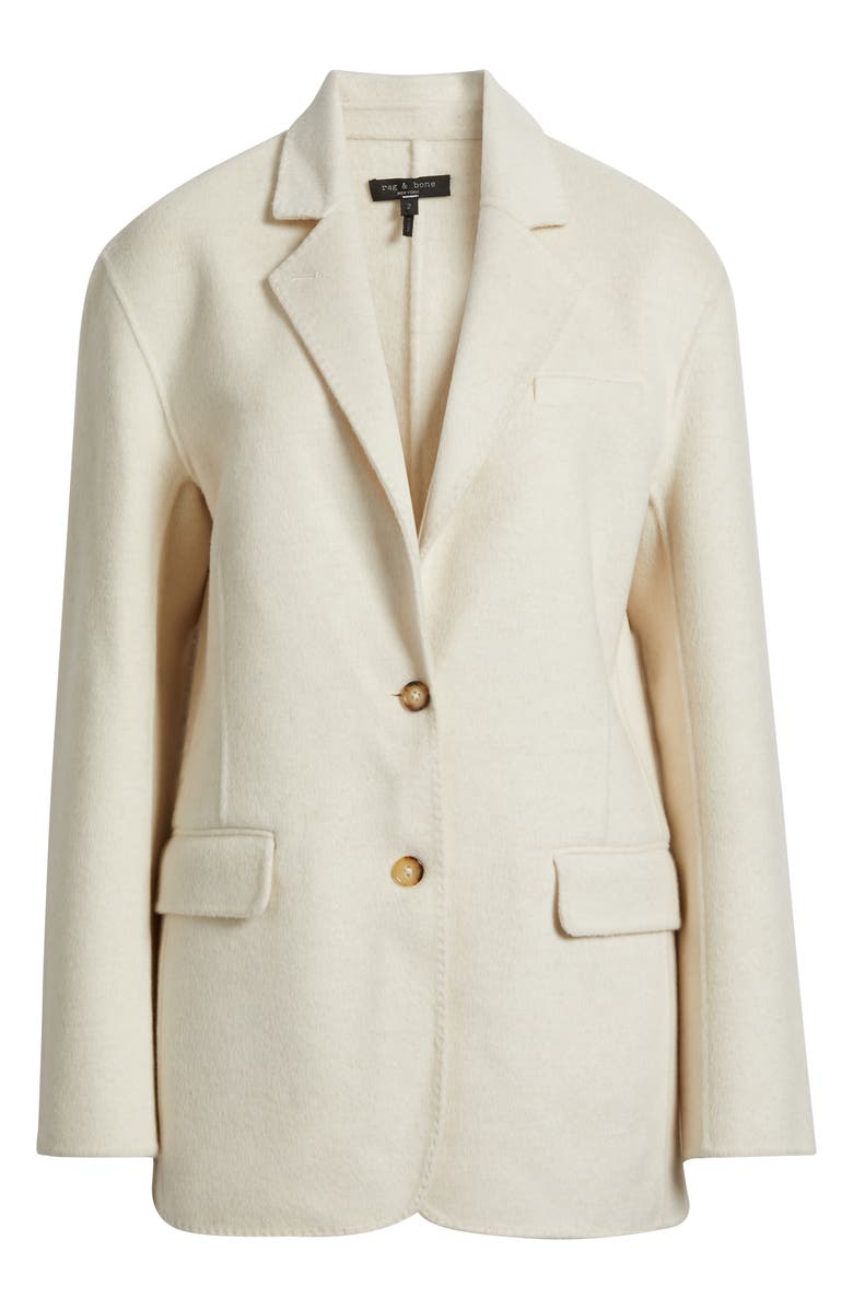 rag & bone Zoe Wool Blazer, Alternate, color, Ivory