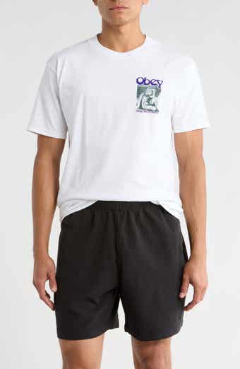 Obey Stop Worry Now Graphic T-Shirt