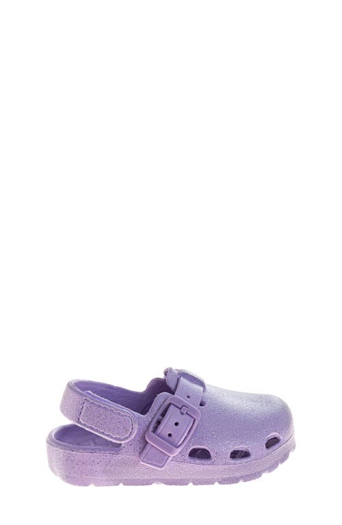 Josmo Kids' Metallic Foam Sandal In Purple Glitter