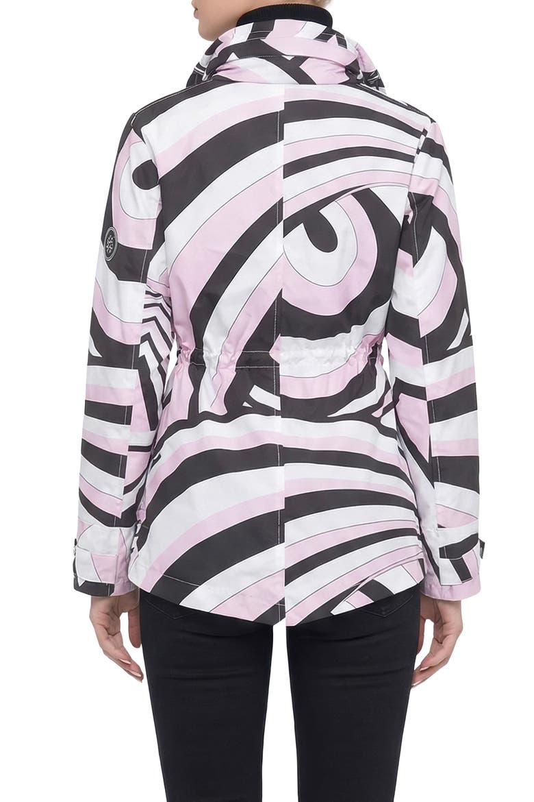 Lightweight Printed Jacket, Concealed Hood, Alternate, color, PINK SWIRL