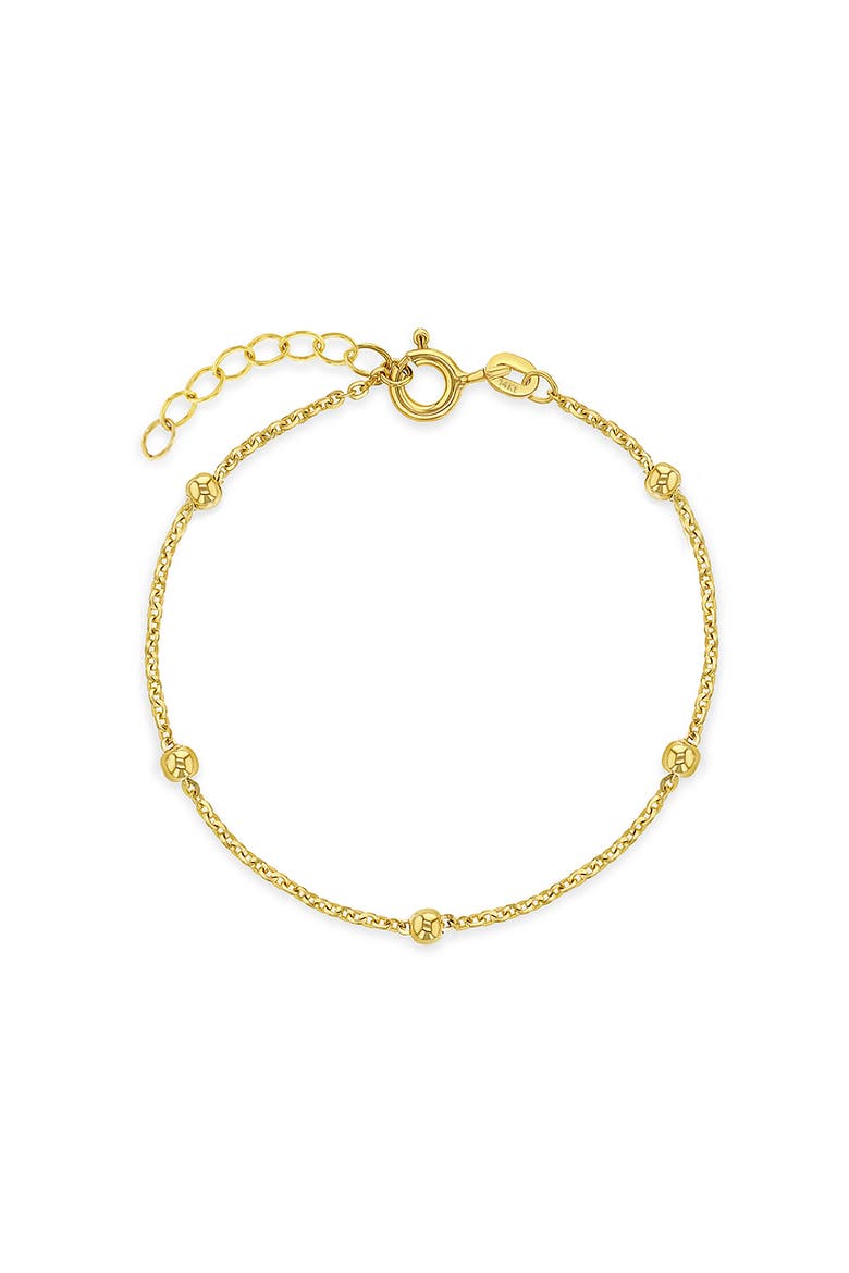 14k Tiny Polished Satellite Bracelet, Main, color, Gold