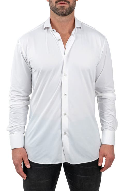 Einstein Stretchblotter White Button-Up Shirt
