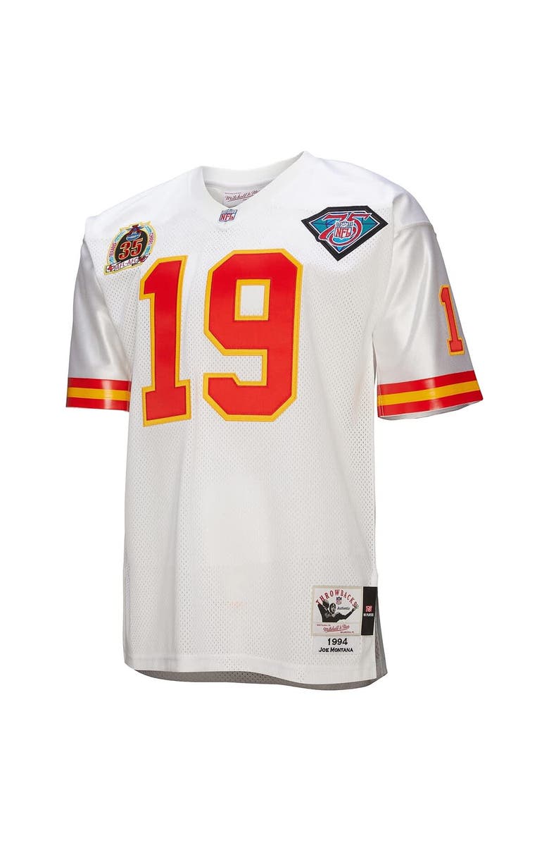 Mitchell & Ness Men's Mitchell & Ness Joe Montana White Kansas City Chiefs 1994 Authentic Throwback Retired Player Jersey, Alternate, color, White