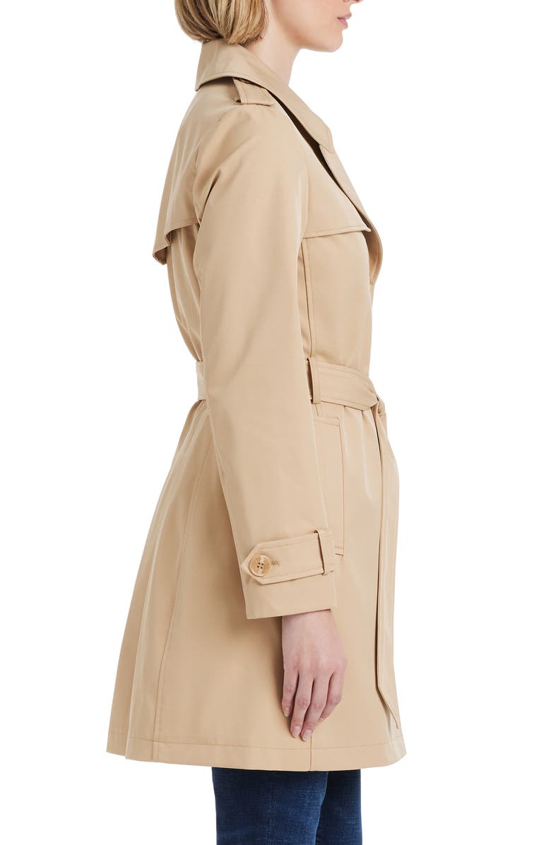 Kate Spade New York short trench coat, Alternate, color, Spring Khaki