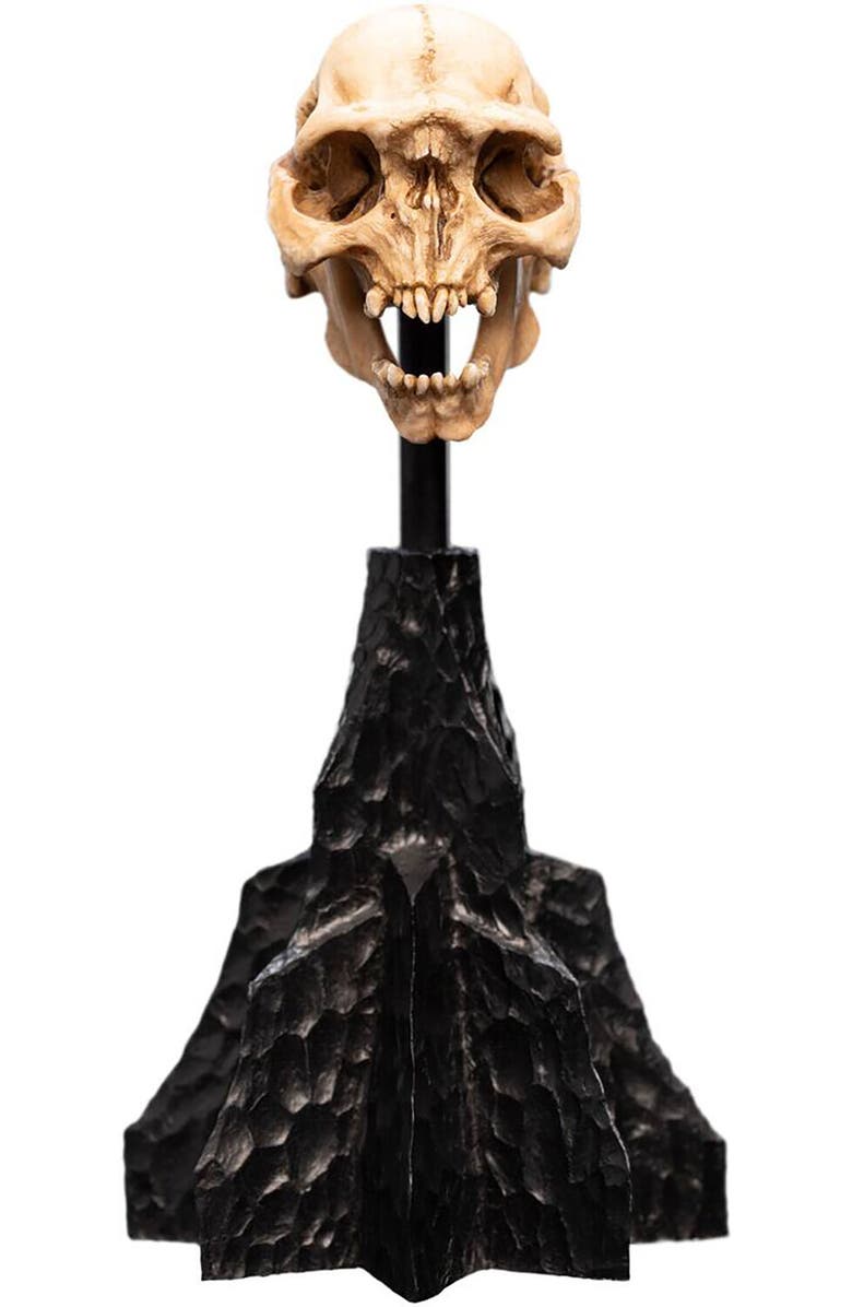 Weta Workshop Lotr - Skull Of A Moria Orc Polystone Statue, Main, color, 