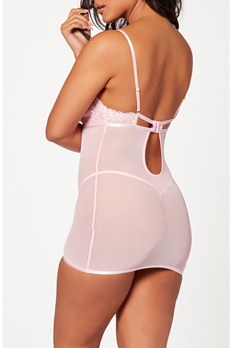 Embroidered Chemise Slip & Panty Set, Alternate, color, PINK