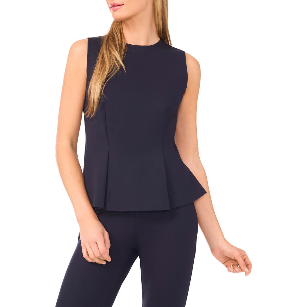 Ted Baker Peplum Ponte Knit Tank In Blue
