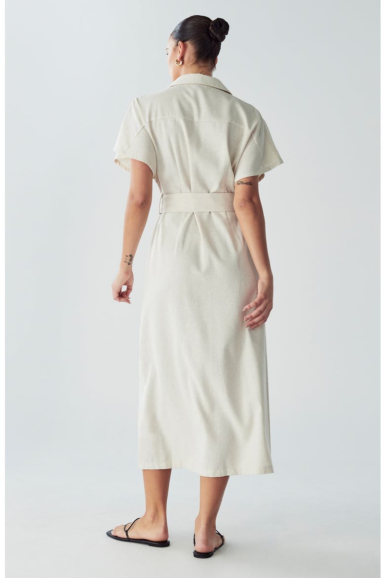Zel Midi Dress, Alternate, color, Natural