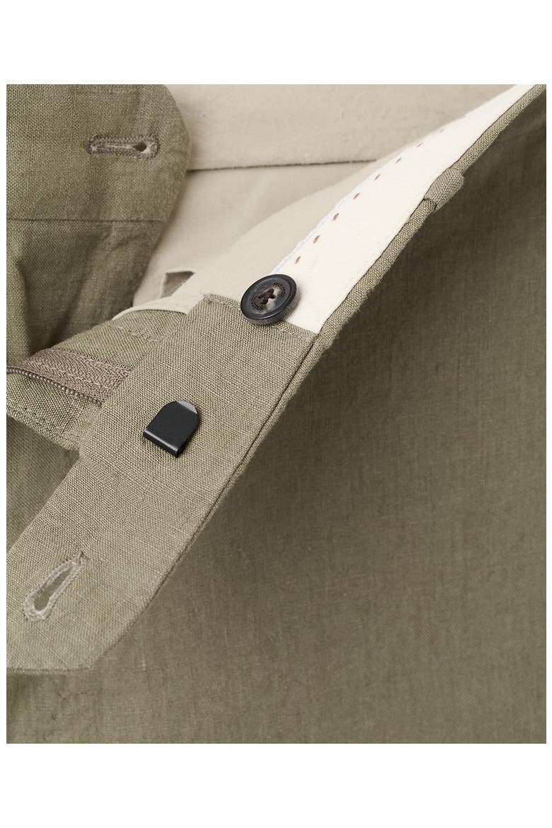 Linen Cargo Bermuda Shorts, Alternate, color, KHAKI GREEN