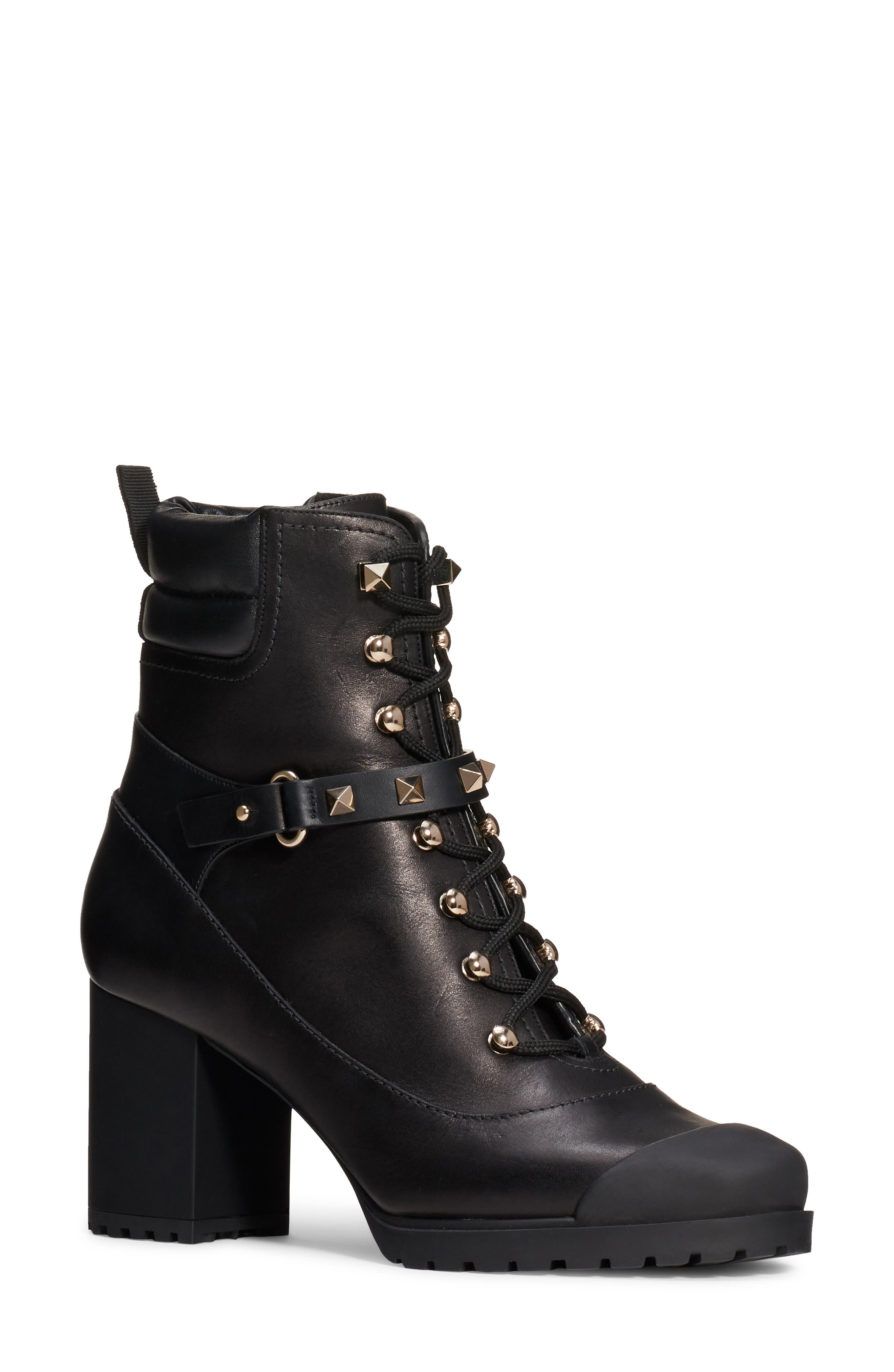 Valentino Garavani Rockstud Lace-Up Boot, Main, color, 