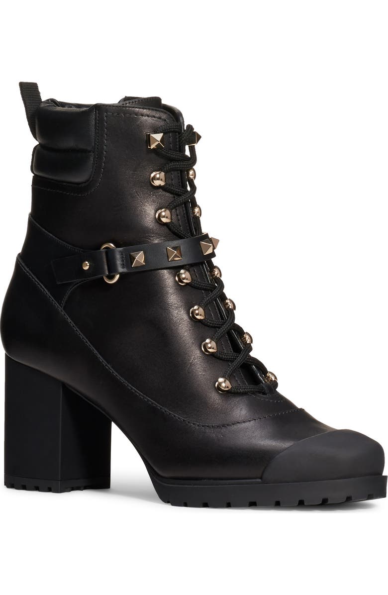 Valentino Garavani Rockstud Lace-Up Boot, Main, color,