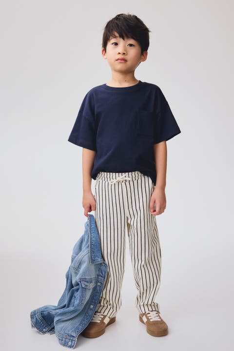 Textured Jersey Drawstring Trousers