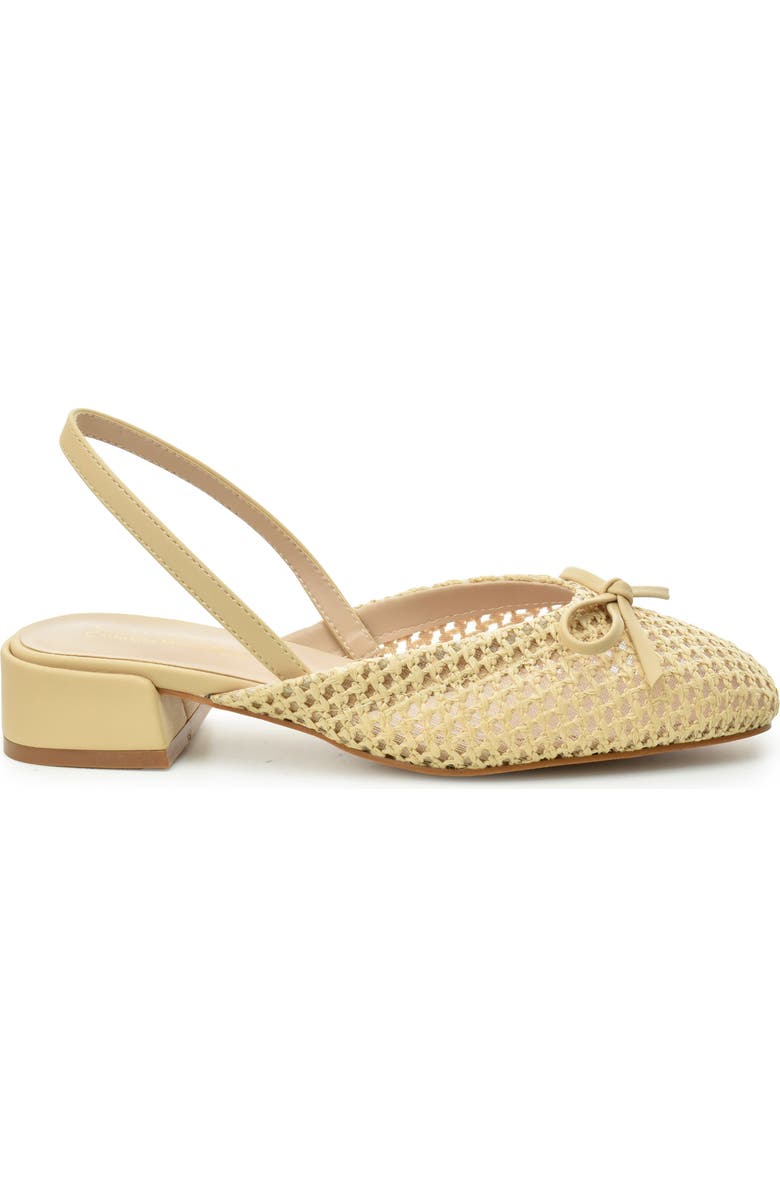 Catherine Catherine Malandrino Slingback Raffia Mule Flat, Alternate, color, Beige