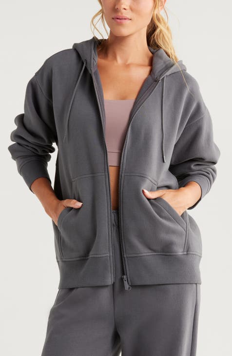 Women s Grey Zip Up Hoodies Nordstrom