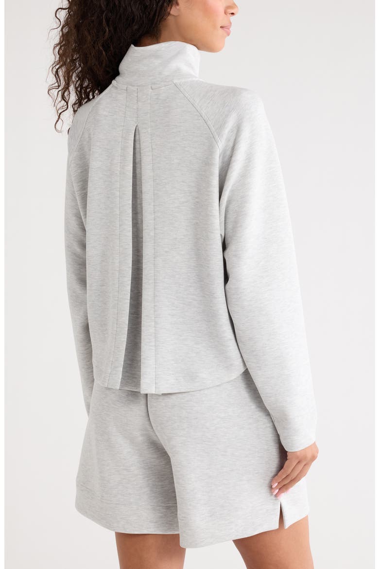 Soft Luxe Half Zip Sweatshirt, Alternate, color, GREY LIGHT HEATHER