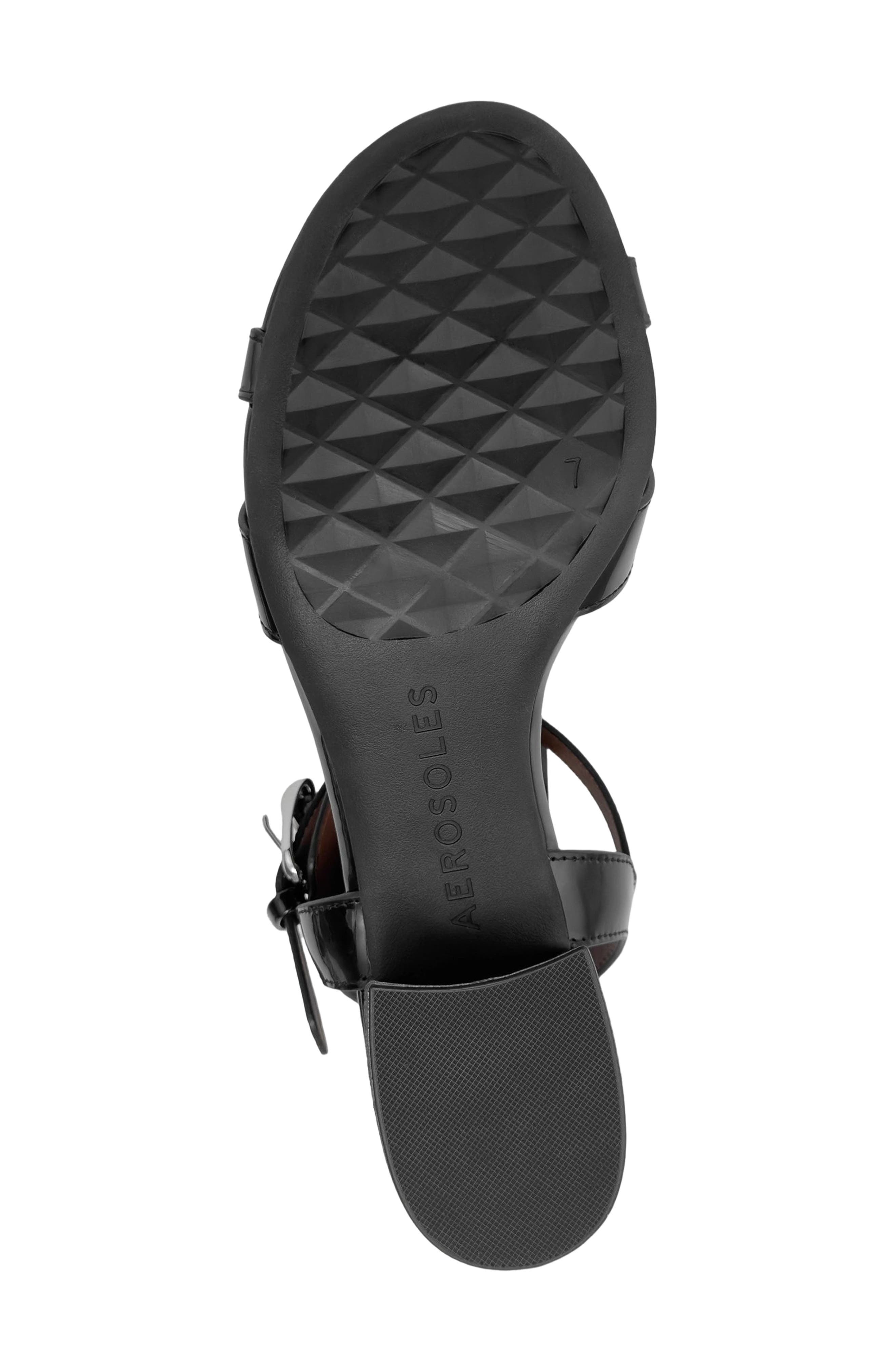 Aerosoles Cinzia Block Heel Sandal, Alternate, color, Black Patent Pu
