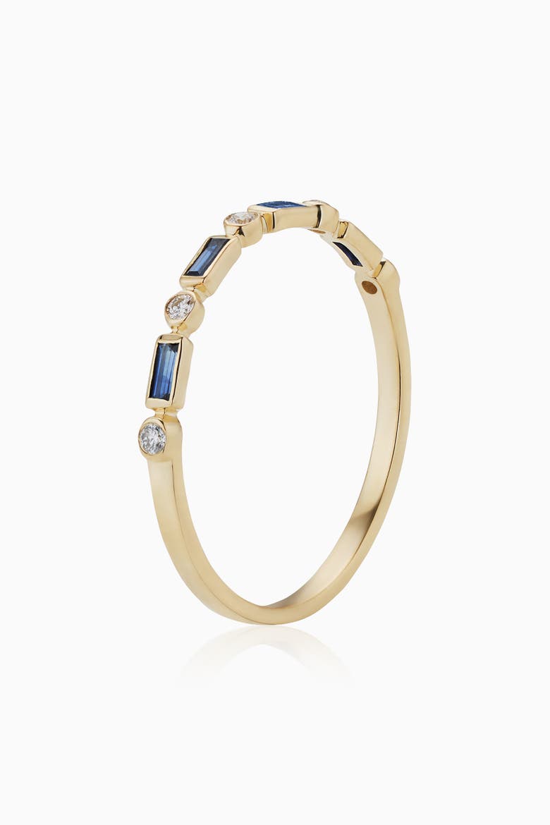 14K Gold Crown Jewels Diamond Ring, Alternate, color, Gold/Blue