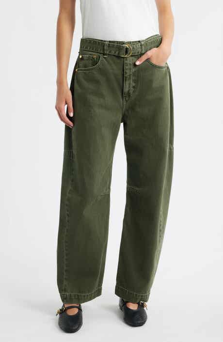 rag & bone Charlie Belted Super High Waist Ankle Barrel Jeans