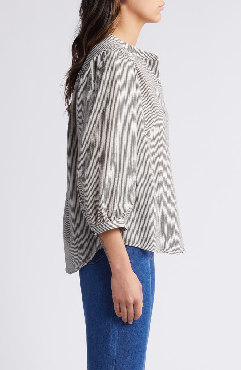 SESSÙN A View Stripe Cotton Button-Up Shirt, Alternate, color,